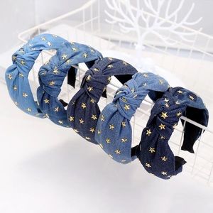 Denim star studded headbands